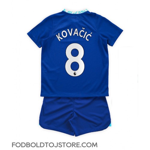 Chelsea Mateo Kovacic #8 Hjemmebanesæt Børn 2022-23 Kortærmet (+ Korte bukser)